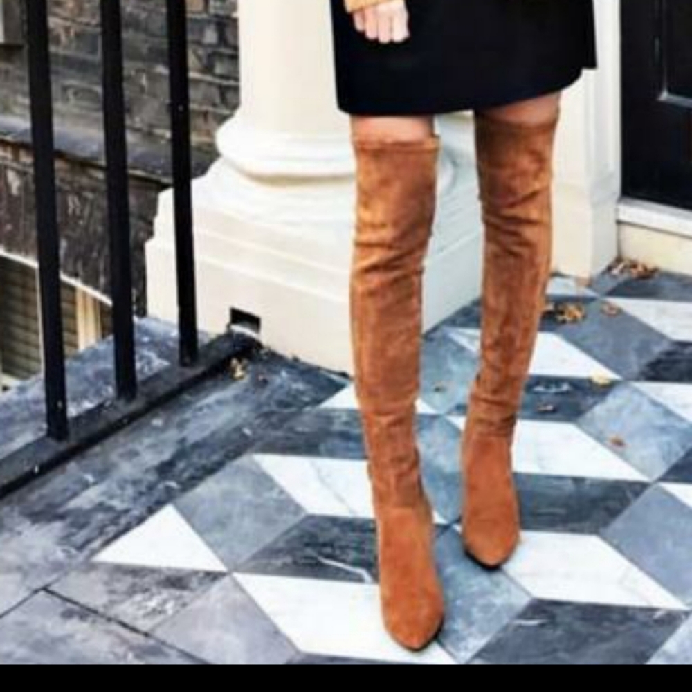 Brown Thigh High Vero Cuoio Leather Boots Sz 7.5